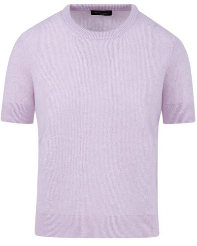 Roberto Collina Crewneck Knitted Top - Purple
