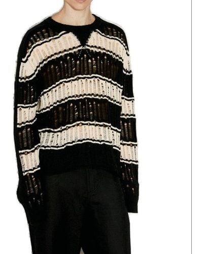 Eytys Jaxon Openwork Knitted Sweater - Black
