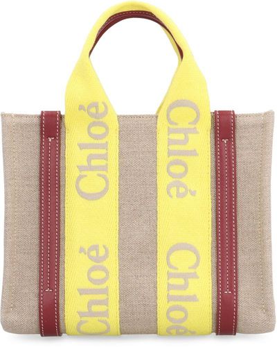 Chloé Small Woody Tote Bag - Yellow