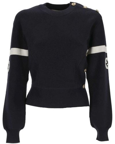 Gucci Interlocking G Crewneck Sweater - Black