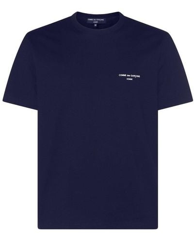 Comme des Garçons Logo Printed Crewneck T-shirt - Blue
