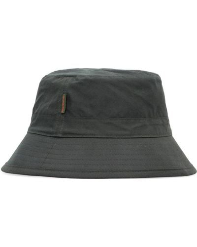 Barbour Logo Tag Bucket Hat - Black
