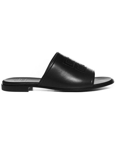 Givenchy 4g Logo Embossed Sandals - Black