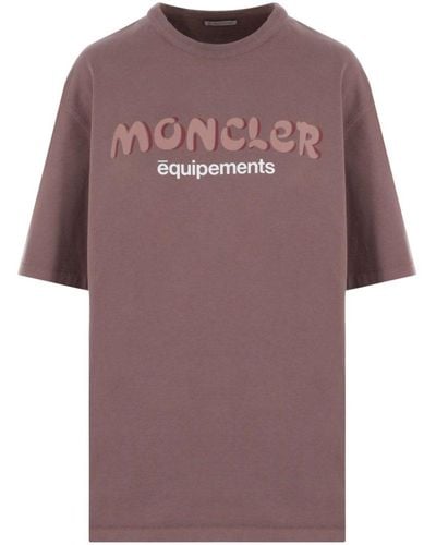 Moncler Genius Moncler X Salehe Bembury Logo Printed Crewneck T-shirt - Purple