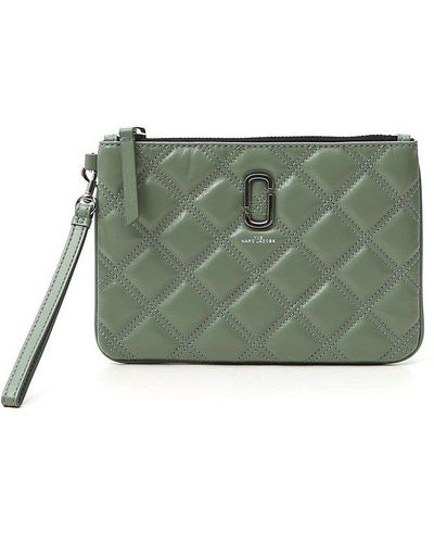 Marc Jacobs The Quilted Softshot Wristlet Pouch - Green