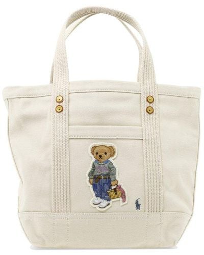 Natural Polo Ralph Lauren Tote bags for Women | Lyst