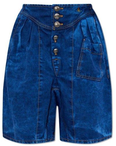 Vivienne Westwood 'romario' High-waisted Shorts, - Blue
