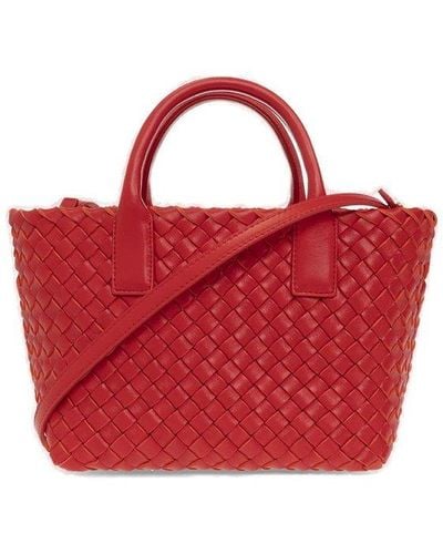 Bottega Veneta ‘Cabat Mini’ Shopper Bag - Red