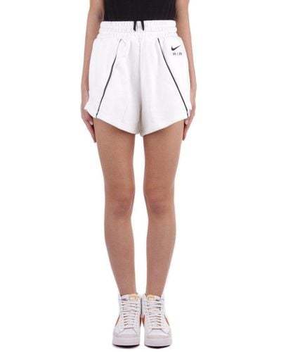 Nike High-waist Drawstring Shorts - White