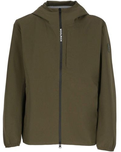 Woolrich Pacific Jacket In Soft Shell - Green