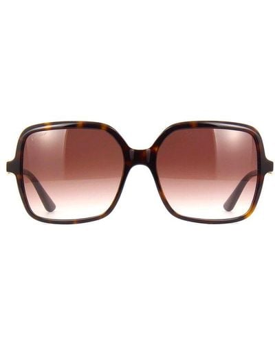 Cartier Square Oversize-frame Sunglasses - Pink