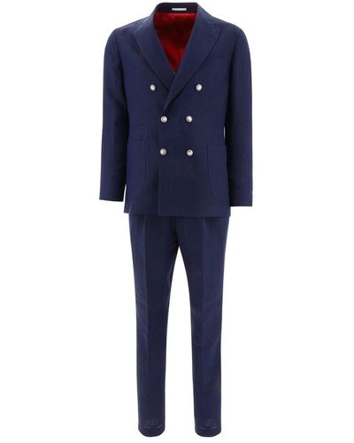 Brunello Cucinelli Linen Suit - Blue