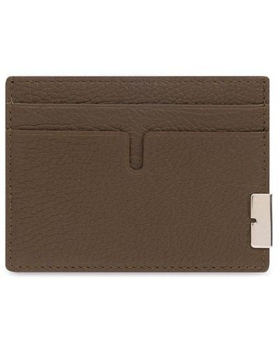 Burberry Leather Card Case, - Brown