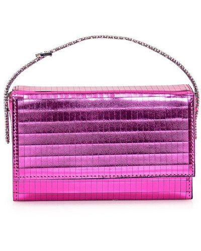 Gedebe Kate Metallic Clutch Bag - Purple