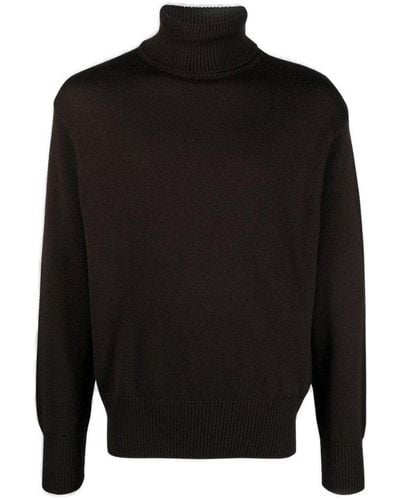 Societe Anonyme Roll-neck Straight Hem Sweater - Black