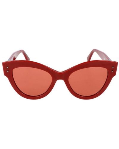 Fendi Thick Cat-eyed Frame Sunglasses - Red