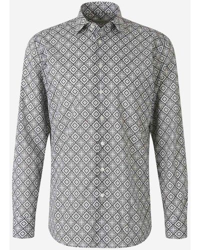 Etro Micro Geometric Printed Shirt - Grey