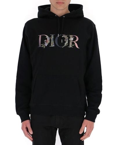 Dior Flower Logo Hoodie - Black