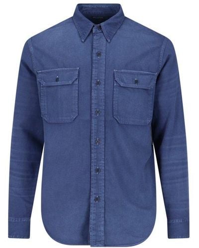 Polo Ralph Lauren Buttoned Sleeved Shirt - Blue