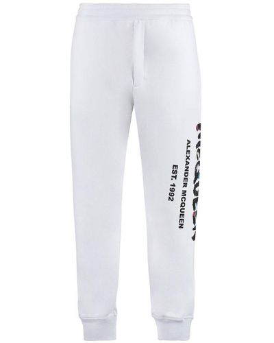 Alexander McQueen Logo-printed Pants - White