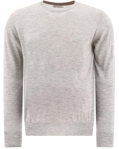 Brunello Cucinelli Lightweight Cashmere And Silk Sweater - Grey