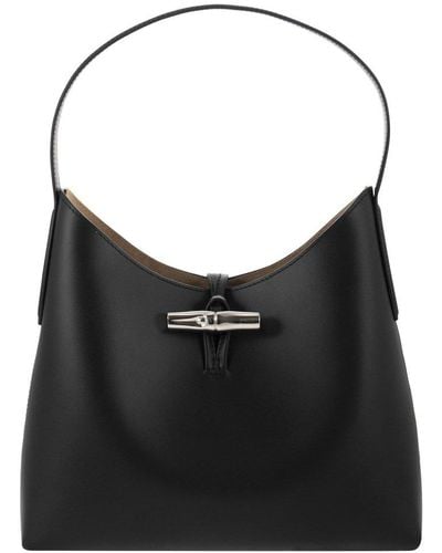Longchamp Roseau Hobo Bag - Black