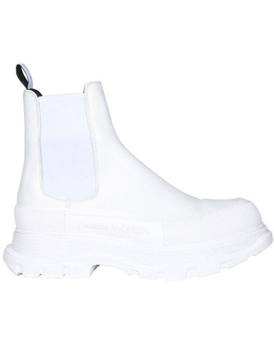 Alexander McQueen Tread Slick Chelsea Boots - White