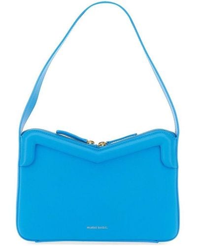 Mansur Gavriel M-frame Leather Bag - Blue