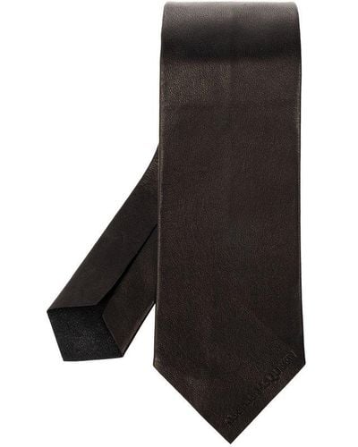 Alexander McQueen Logo Embossed Tie - Black