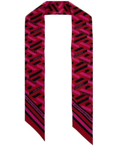 Versace Patterned Scarf - Red