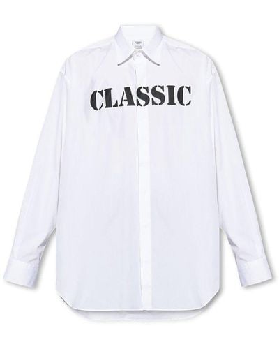 Vetements Oversize Shirt - White