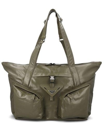 Prada Zip-up Travel Bag - Green