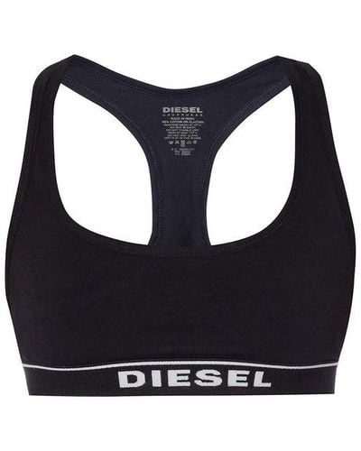DIESEL 'miley' Sports Bra With Logo - Black