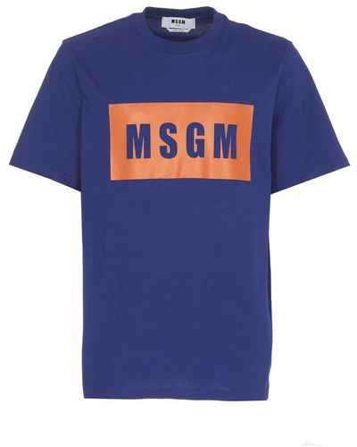 MSGM T-shirts And Polos Blue