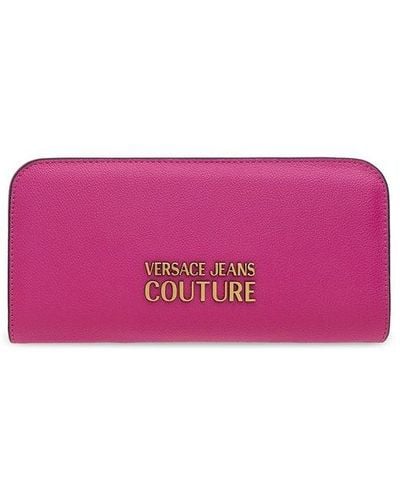 Versace Wallet With Logo - Purple