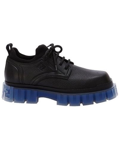 Fendi Platform Lace-up Shoes - Black