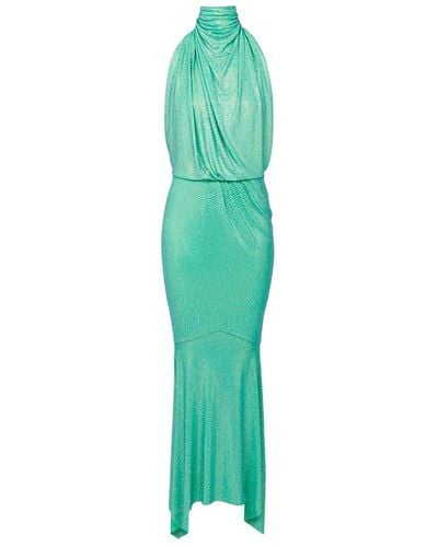 Alexandre Vauthier Halterneck Sleeveless Dress - Green