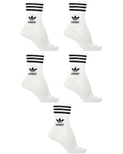 adidas Originals Logo Socks 5-pack, - White