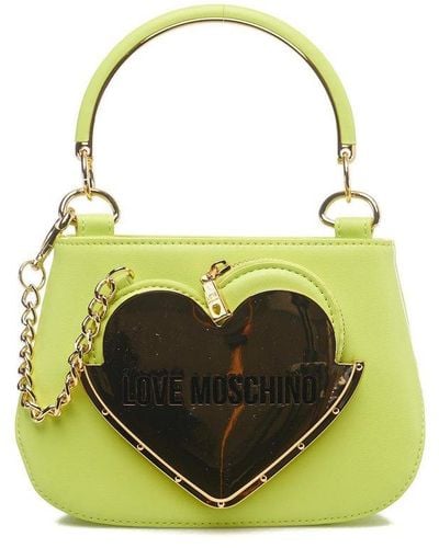 Love Moschino Logo Plaque Mini Tote Bag - Yellow