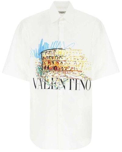 Valentino Roman Sketches Short-sleeved Shirt - White
