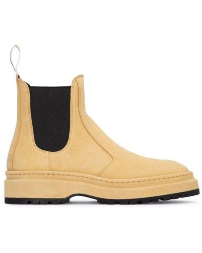 Jacquemus Almond-toe Slip On Ankle Boots - Brown