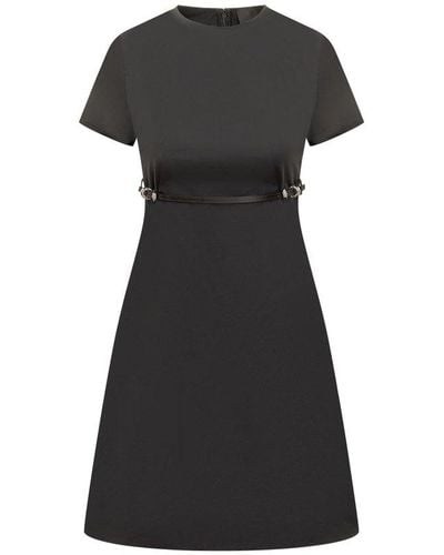 Givenchy Voyou Short-sleeved Midi Dress - Black