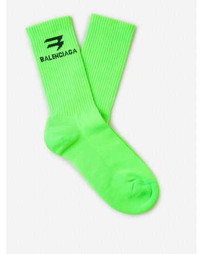 Balenciaga Sporty B Tennis Socks - Green
