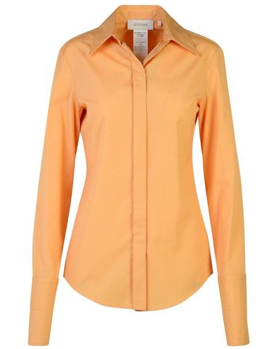 Sportmax Buttoned Long-sleeved Shirt - Orange