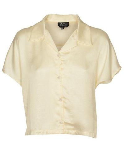 A.P.C. Buttoned Short-sleeved Shirt - Natural