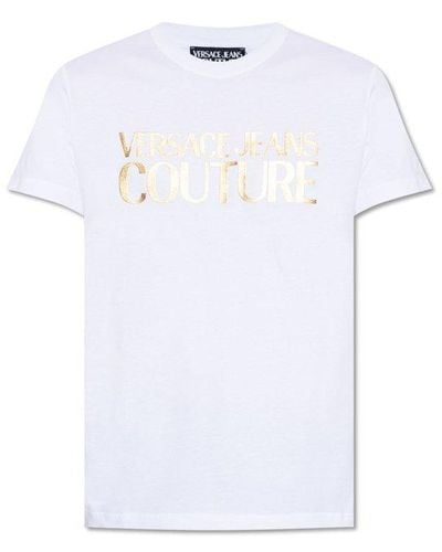 Versace S Logo Tick Foil T-shirt - White