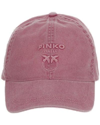 Pinko Logo-embroidered Baseball Cap - Purple