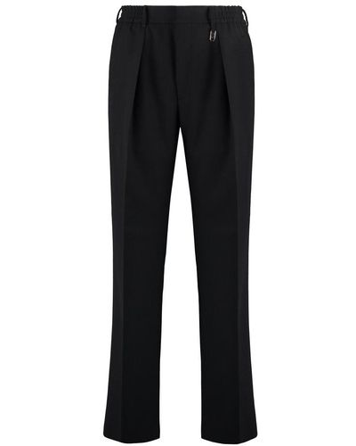Fendi Straight-leg Tailored Trousers - Black