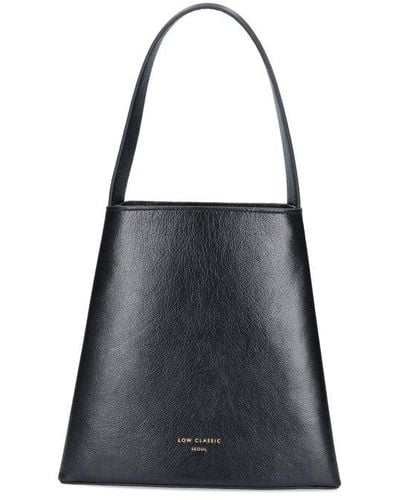 Low Classic Mini Curve Bucket Bag - Black