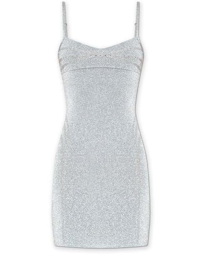 Jacquemus ‘Fiesta’ Glitter Dress - White